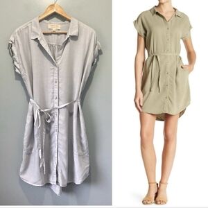 Cloth & Stone light grey shirt dress size M